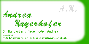 andrea mayerhofer business card